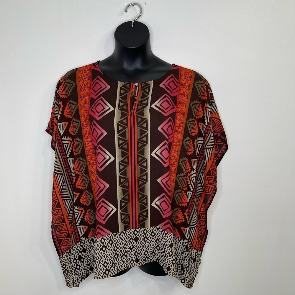 Vince Camuto Women’s Geometric Print Top Size M